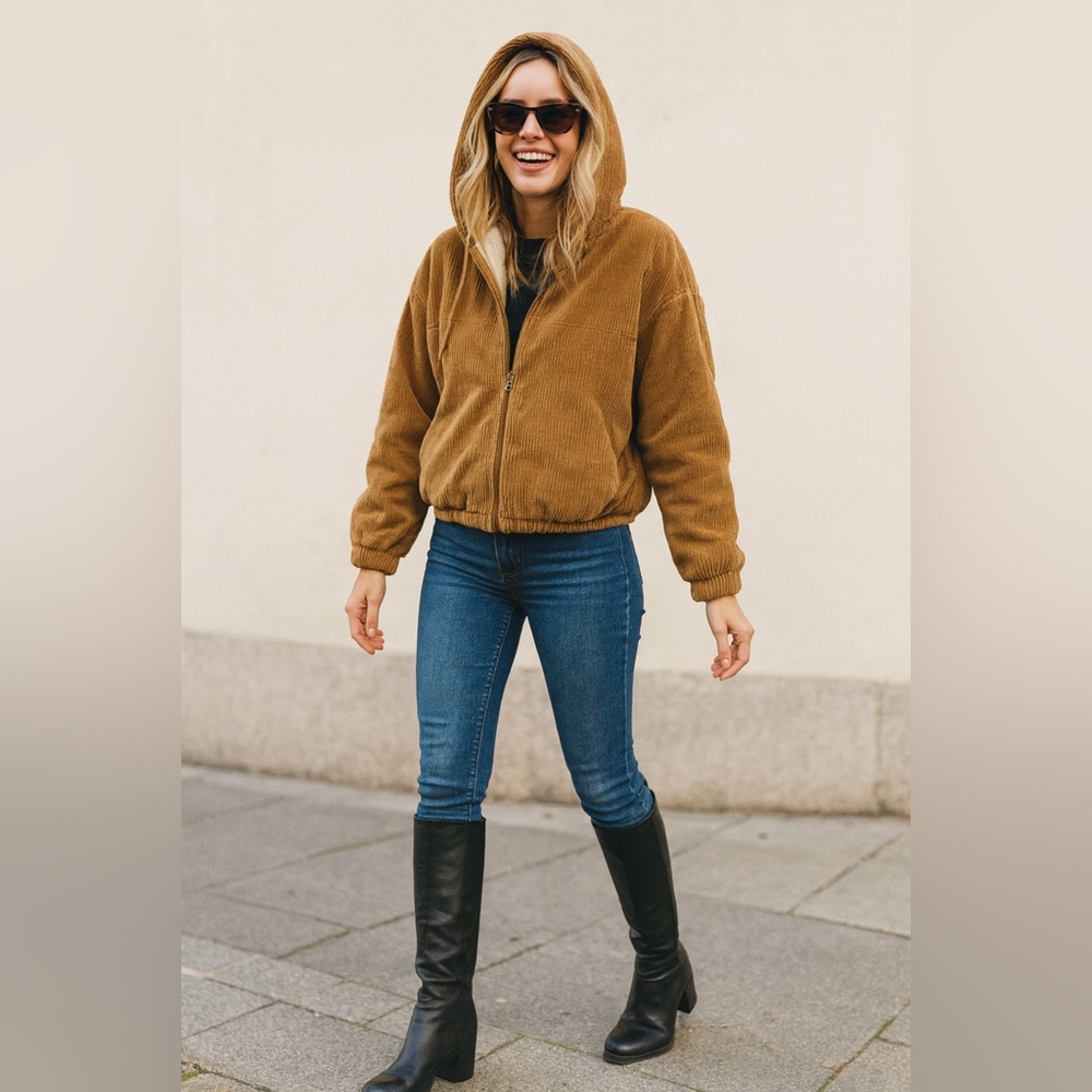 Ashley By 26 International Brown Teddy Jacket🌷🤍🤎